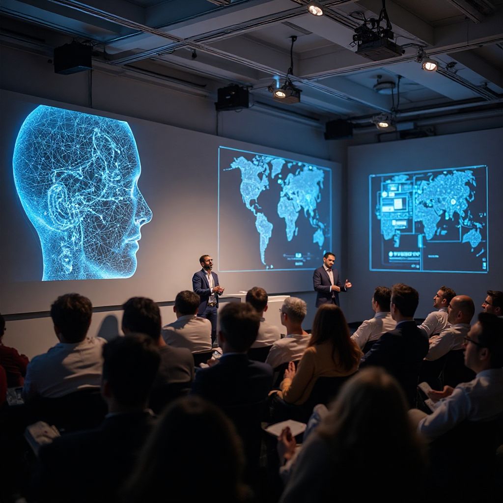 Team durante una conferenza